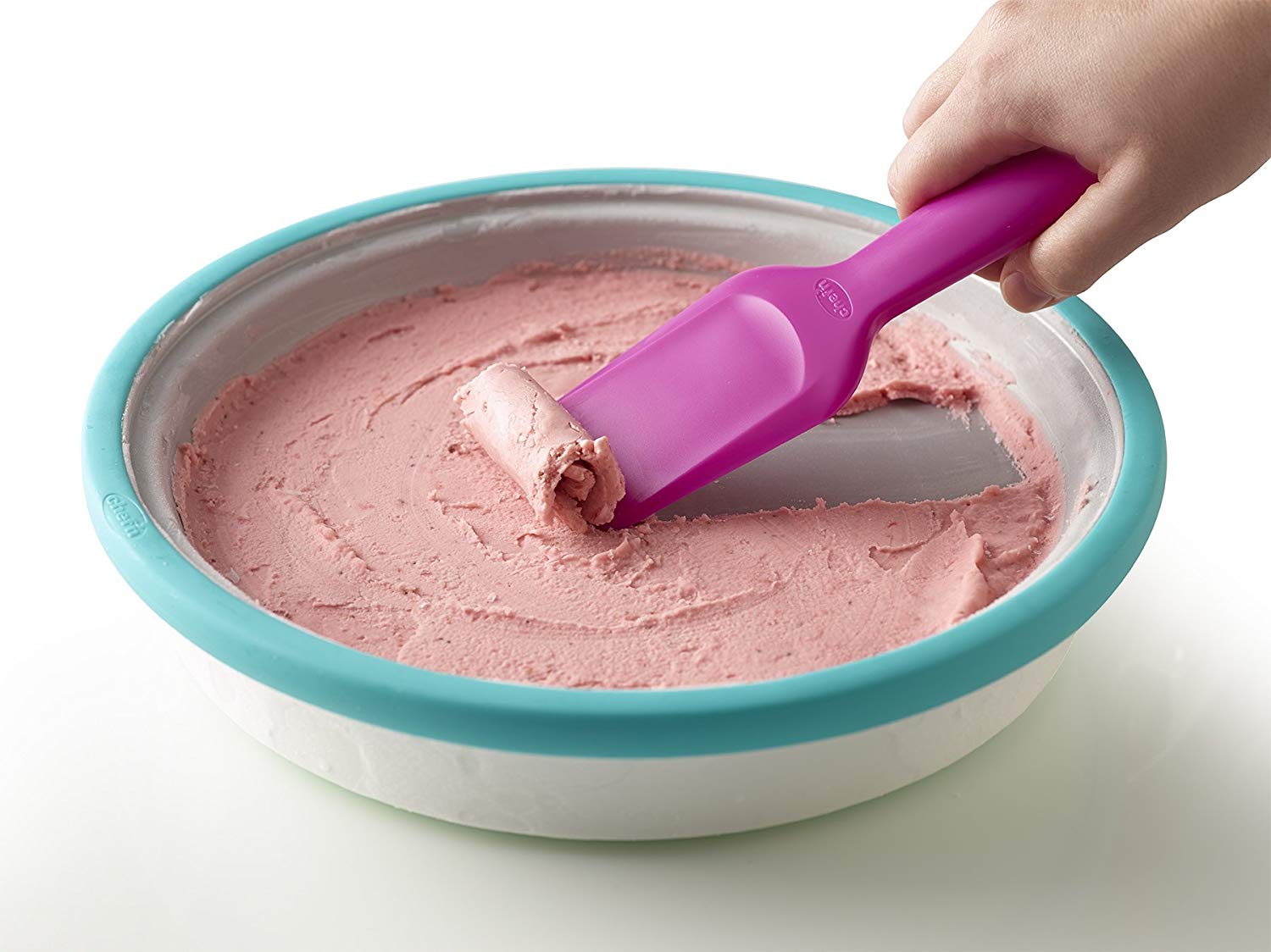Frozen yogurt in a bowl.