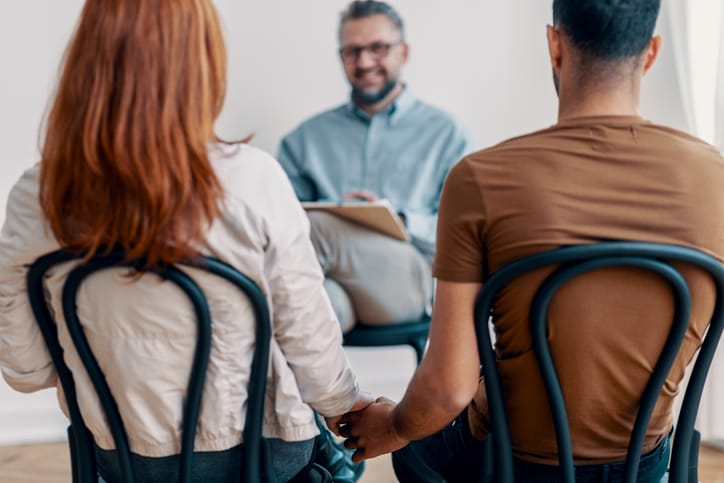 Couple in therapy.