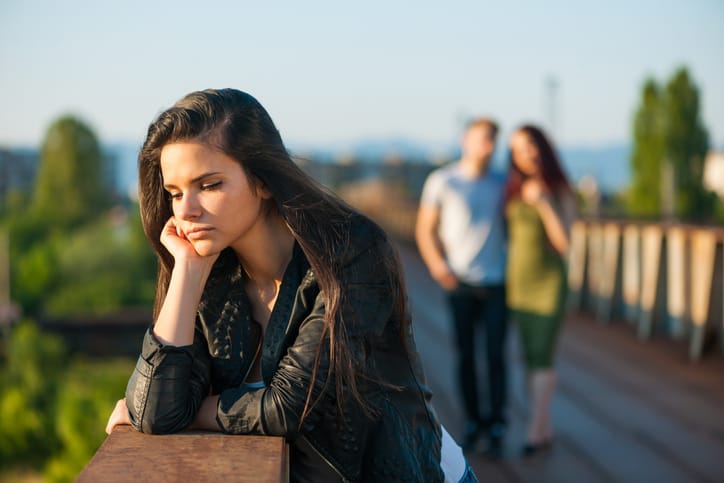 woman sad because her ex has moved on