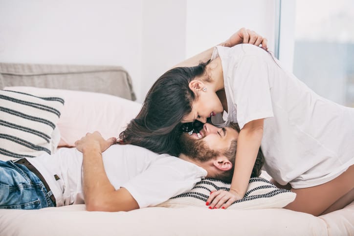 couple having fun in the bedroom