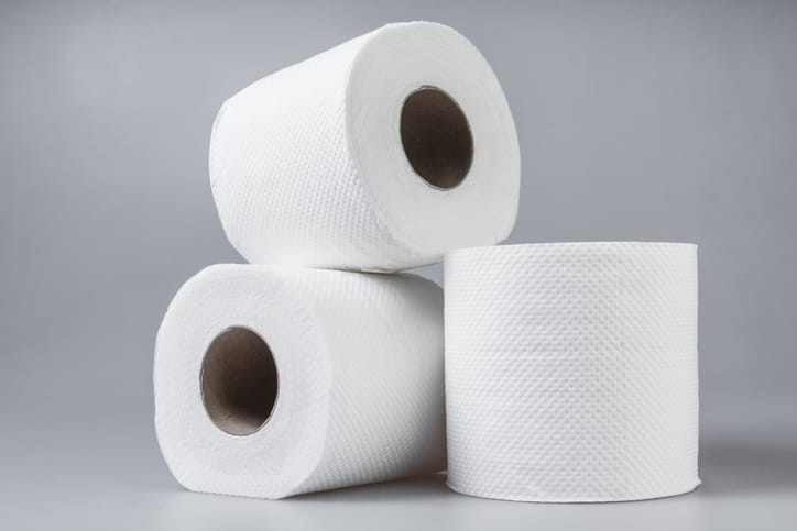 Rolls of toilet paper.