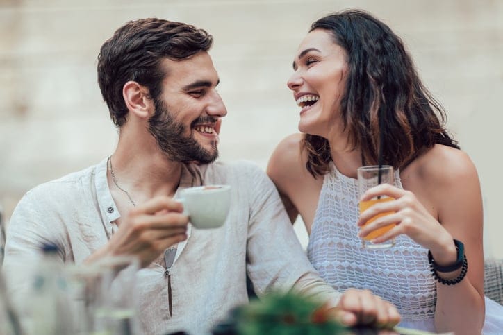 couple sitting together having a conversation