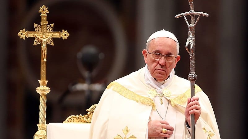pope francis during mass