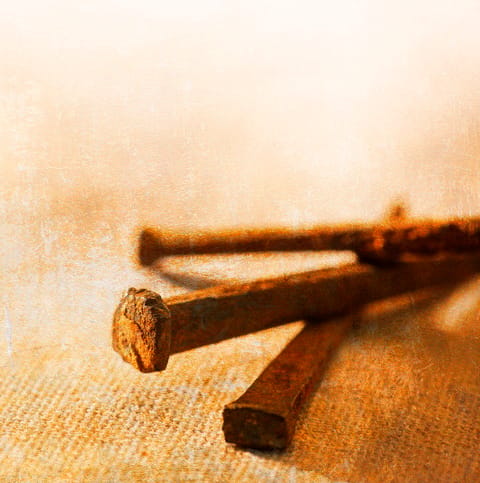 Pile of vintage nails.