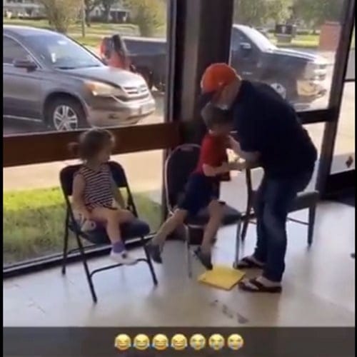 dad spanking son
