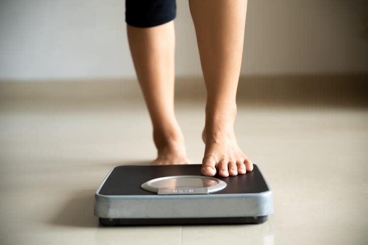 stepping on the scales
