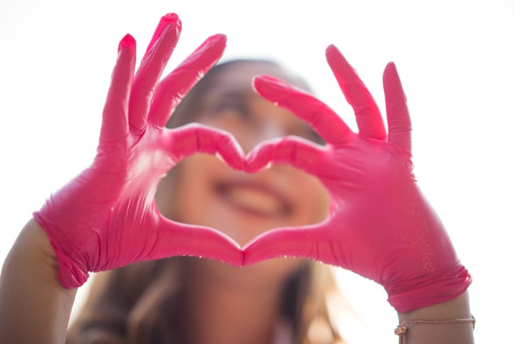 pinky gloves
