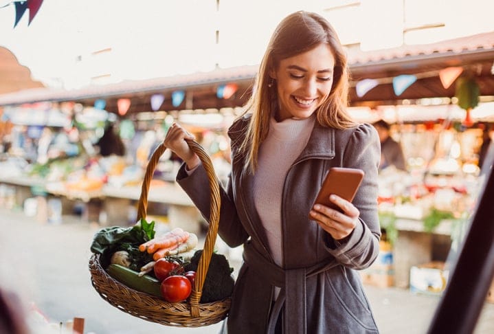 Woman at the farmers market.