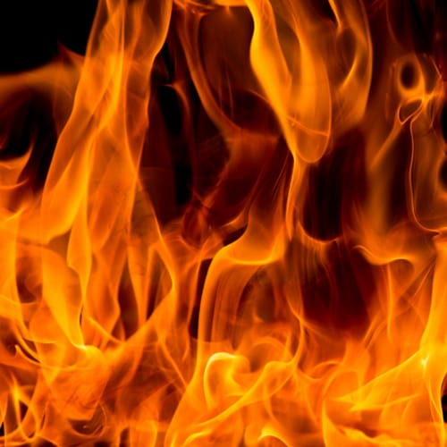 flames burning