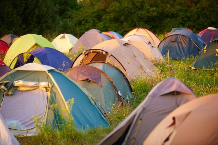 tents at a festival
