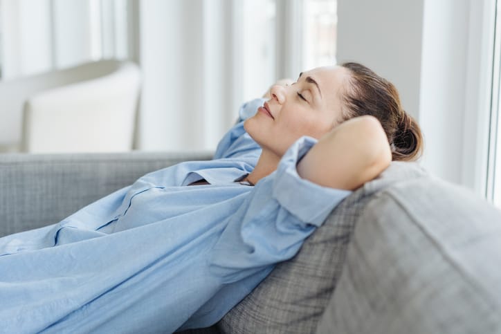 Woman enjoying a nap.
