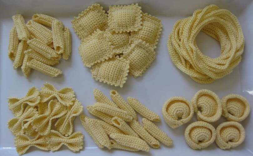Different kinds of pasta.