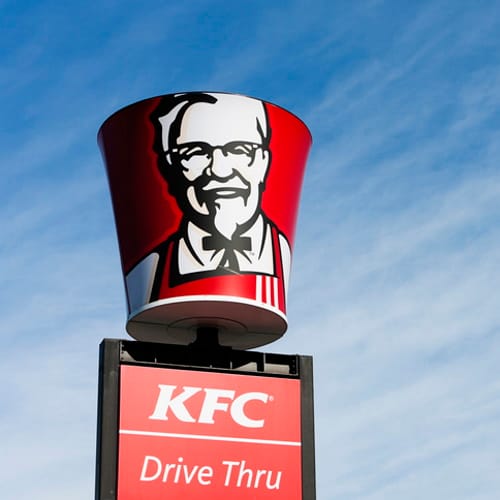 kfc sign post