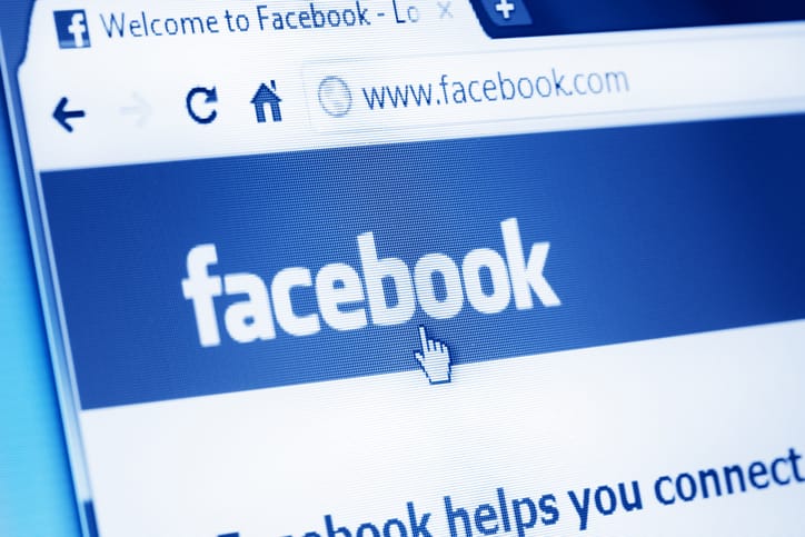 The main Facebook webpage.