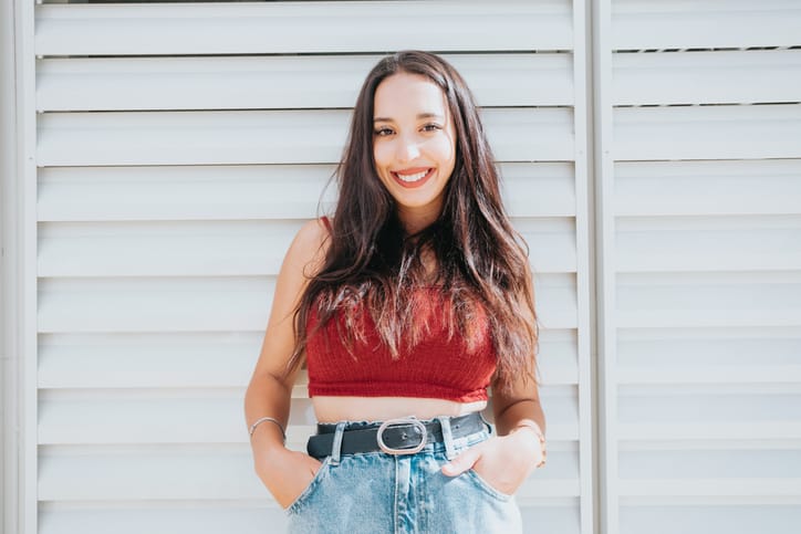 smiling young brunette