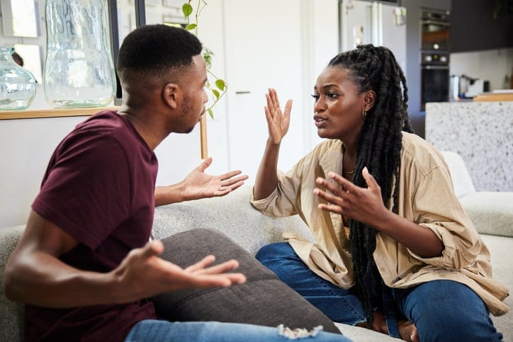 couple in heated argument
