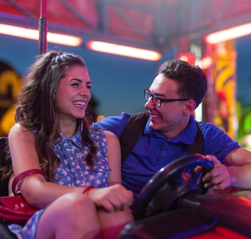 young couple enjoying date