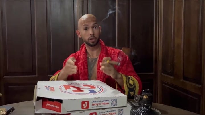 andrew tate pizza instagram video