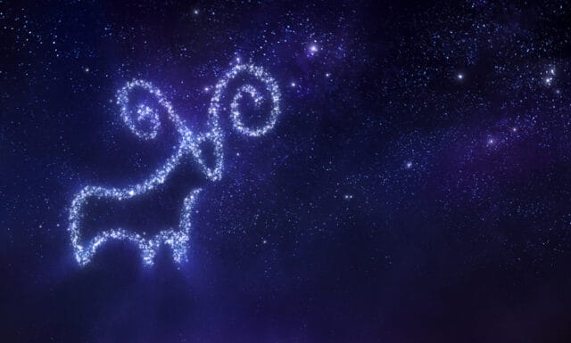 Aries zodiac sign.