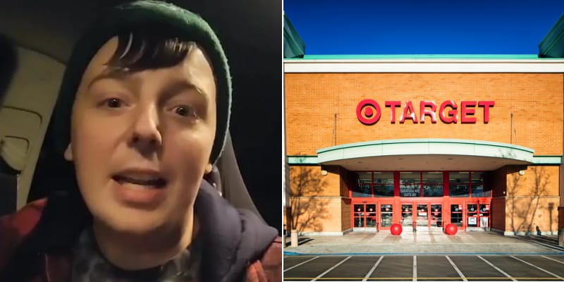 Tiktoker @earthlingxobro and Target exterior