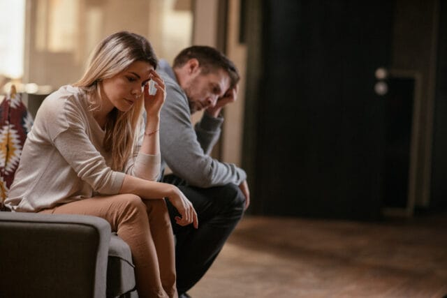 upset couple in argument