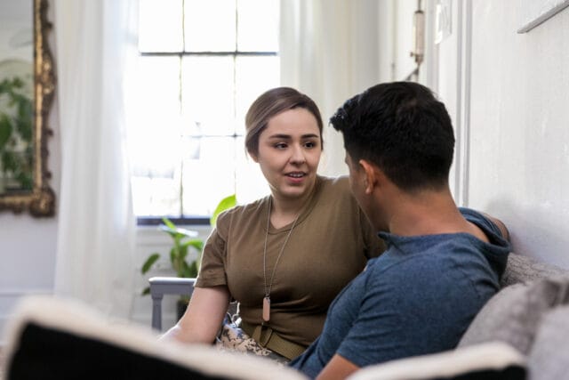 couple having a serious conversation