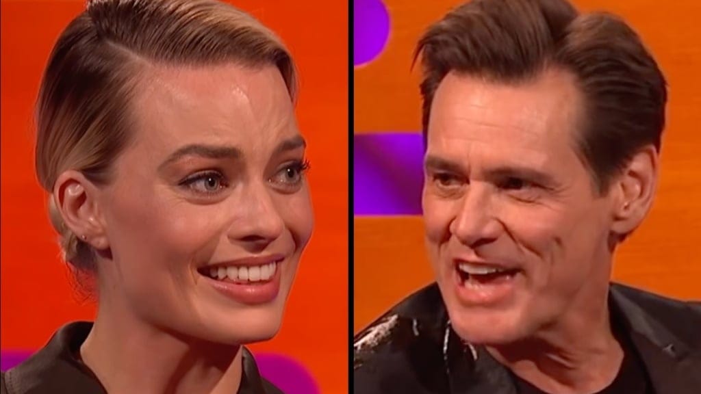 margot robbie jim carrey graham norton