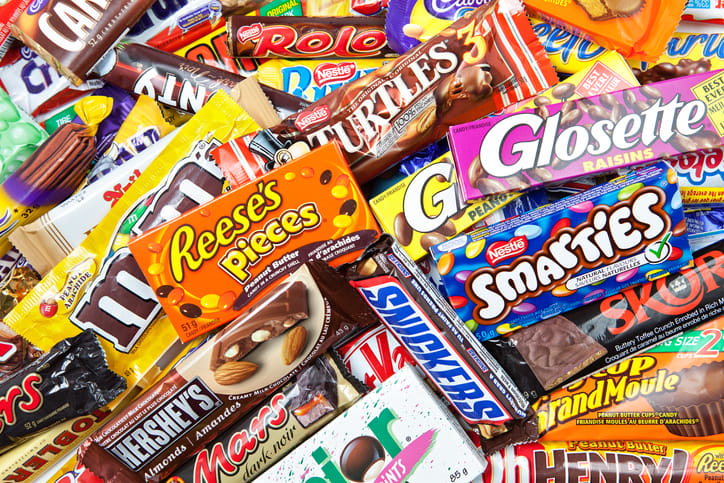 huge assortment of chocolate