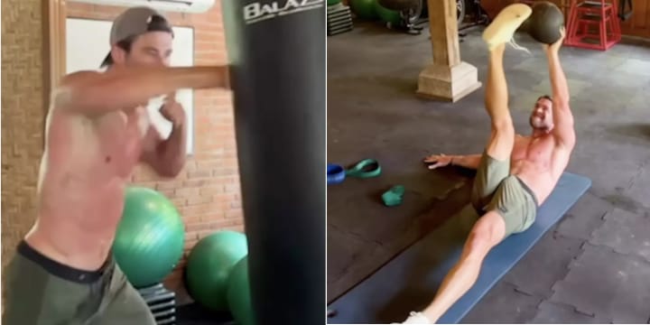 chris hemsworth bulge workout video