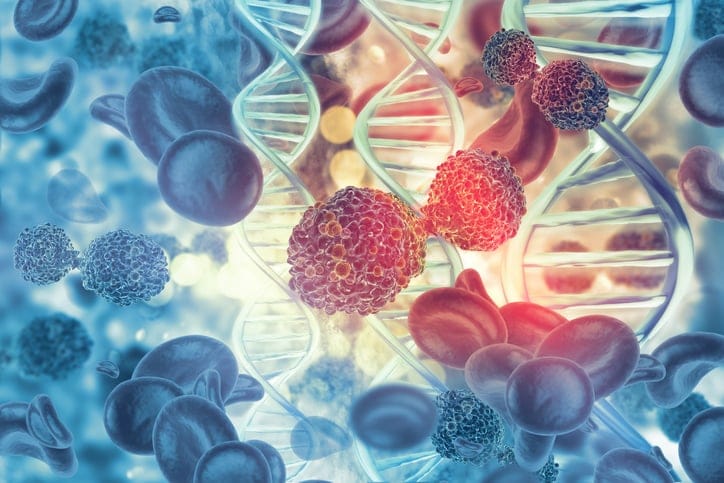 DNA strands.