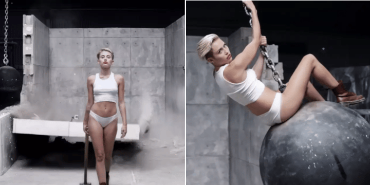 miley cyrus wrecking ball video