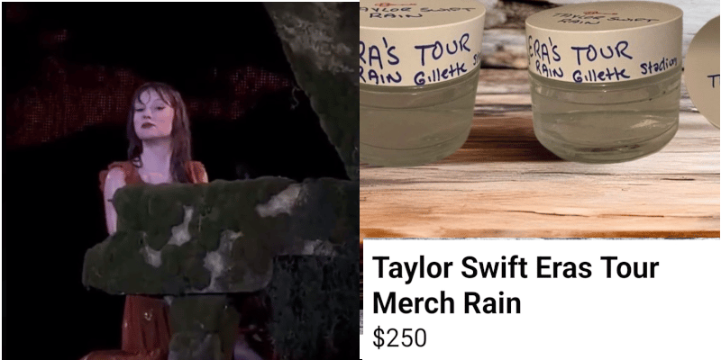 taylor swift eras tour rain water