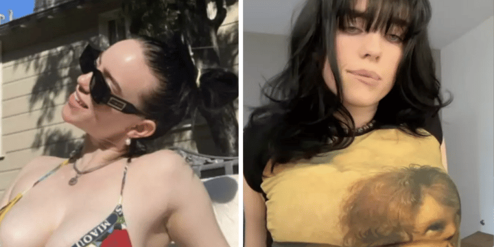 billie eilish shows off tattoos