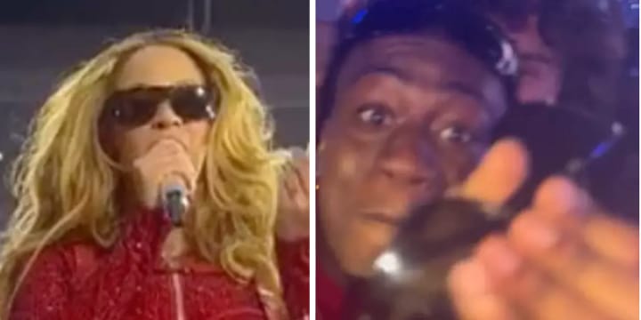 fan catches beyonce's sunglasses