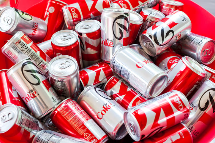 diet coke cans