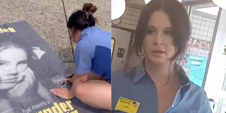 lana del rey working at waffle house