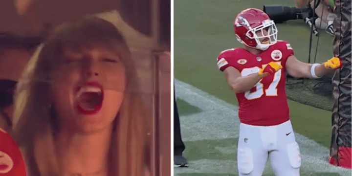 taylor swift travis kelce touchdown