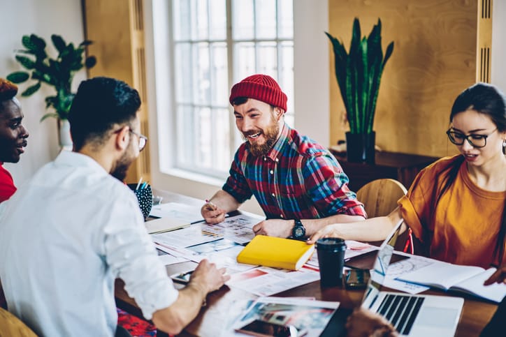 millennial workers at office