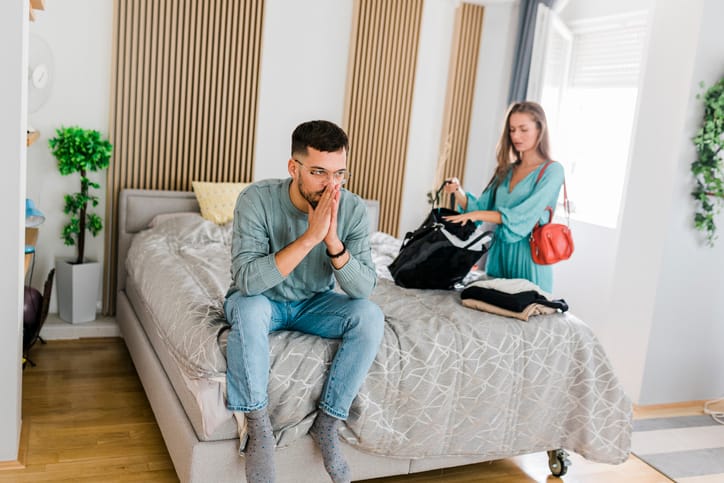 couple splitting up after argument