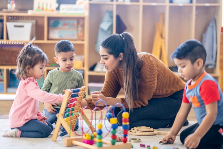 kids playing at daycare
