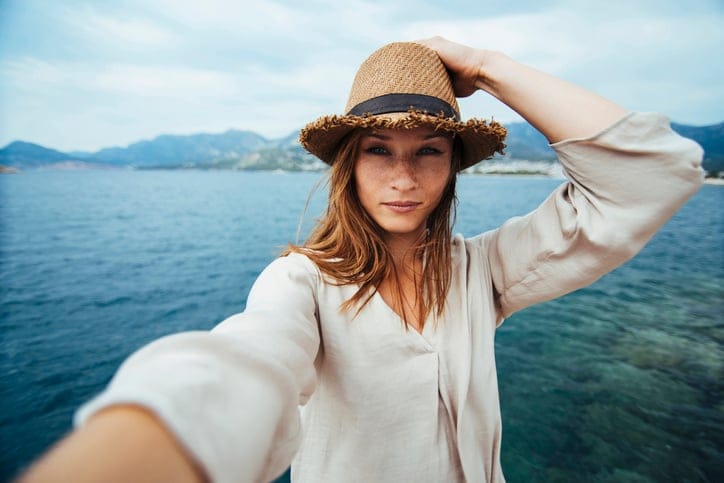 Beautiful girl at the seaside