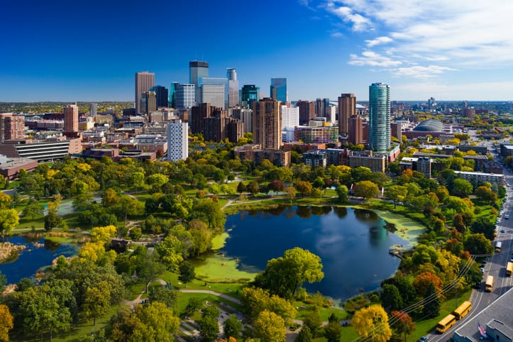 Minneapolis, MN skyline.
