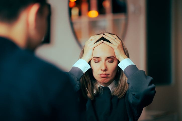 Couple arguing planning a separation after infidelity crisis