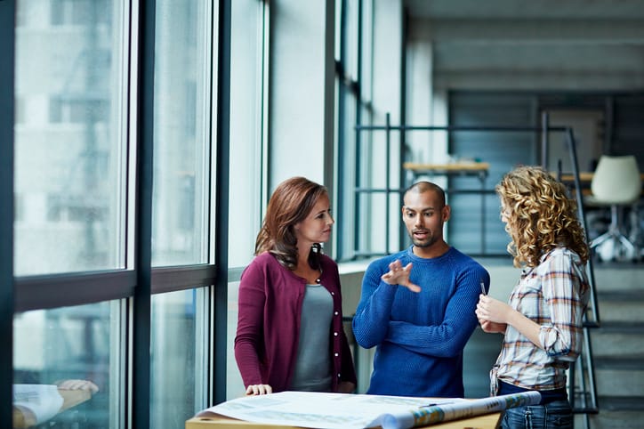 group of colleagues chatting