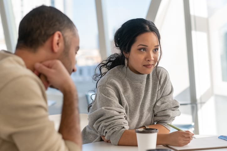 woman giving someone a dirty look