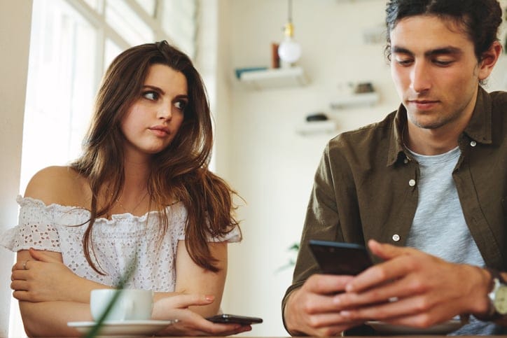 young couple in an argument