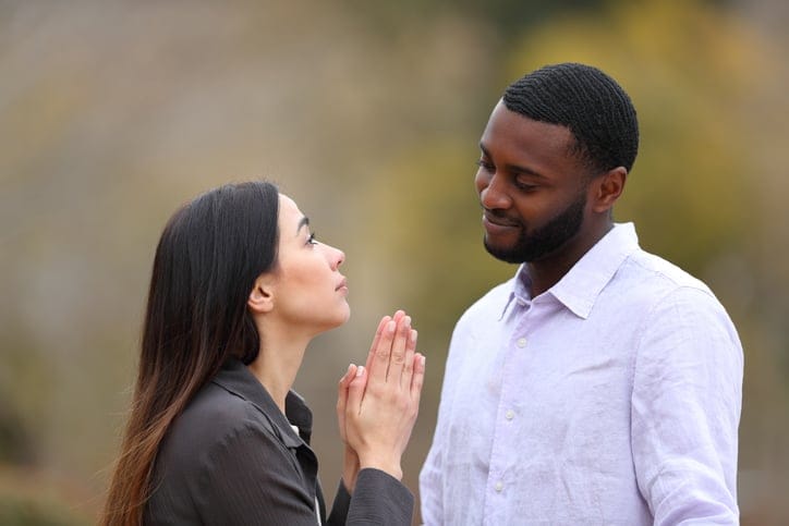 couple sad apology