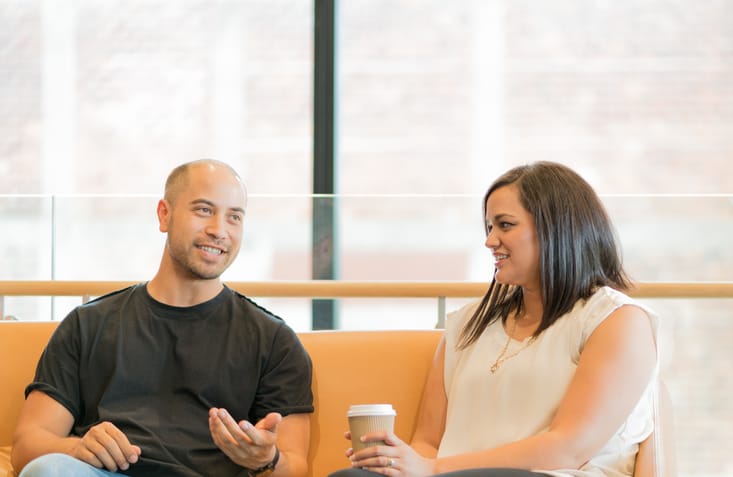 colleagues having a conversation