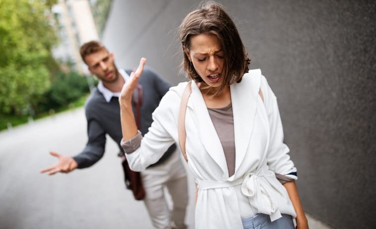 woman with creepy guy
