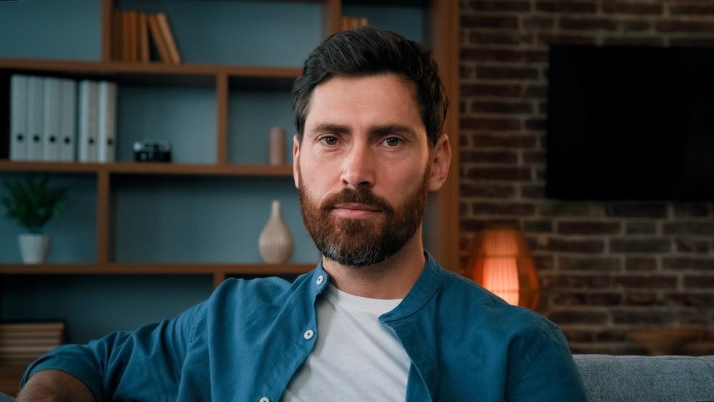 Man looking confident.